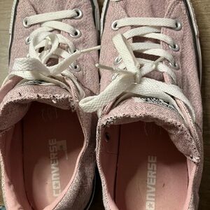 Converse Pink Canvas Sneakers Low-Top Casual